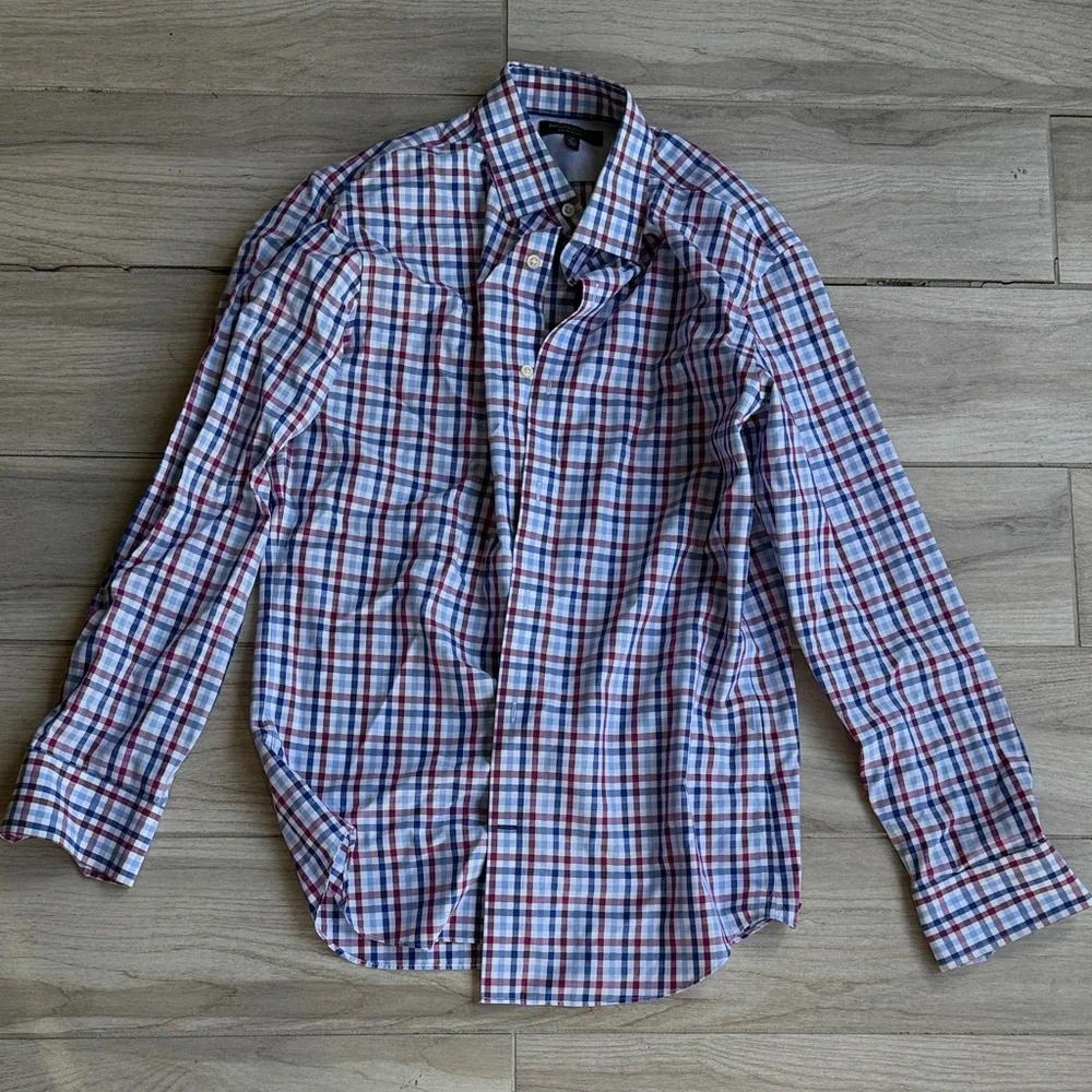Banana Republic Red and Blue Plaid Shirt